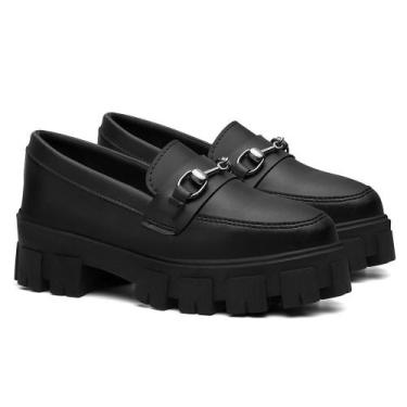 Imagem de Mocassim Tratorado Feminino Metal Estilo Casual - Rubim Calçados, 38, 
