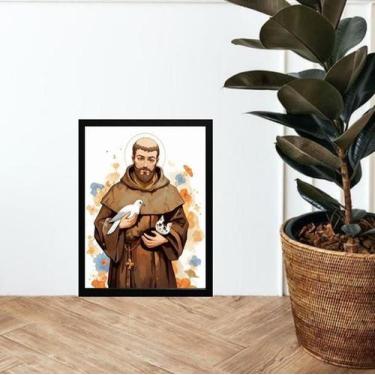 Imagem de Quadro São Francisco De Assis - Aquarela 45X34Cm - Com Vidro - Quadros