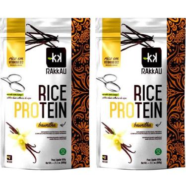 Imagem de Kit 2 Rice Protein Baunilha Rakkau 600g - Vegano - Proteína