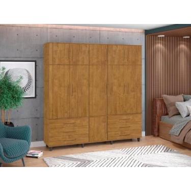 Imagem de Roupeiro / Guarda Roupas RO Casal 5 Portas Cor Ipê - SM