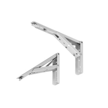 Imagem de Suporte Mão Francesa Par Retratil Prateleira Mesa 25cm - Hardt