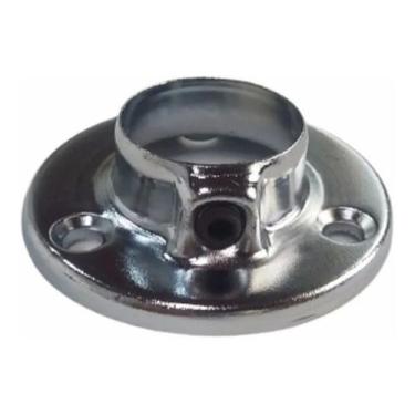 Imagem de Suporte Cabideiro Com Trava P/tubo Redondo 25mm 08 Pçs+paraf - comerci