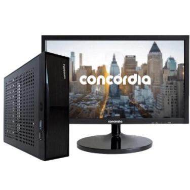 Imagem de Mini Pc Concórdia Completo Com Monitor 19,5'' Intel Dual Core 8GB DDR4