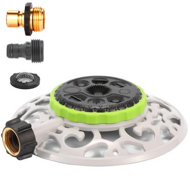 Imagem de Sanpaint Aspersor padrão de torre, 8 padrões estacionários de água em base decorativa de metal para regar pequenos e grandes quintais, gramados, jardim ou áreas de formato estranho