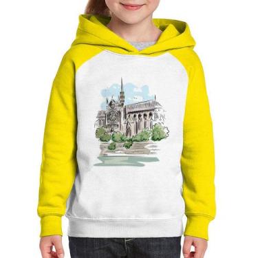 Imagem de Moletom Infantil Catedral de Notre-Dame de Paris - Foca na Moda, Branc