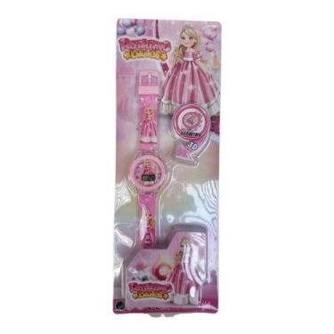 Imagem de Relógio Digital Feminino Infantil Rosa Menina LEDs Princesa  - Msb Pre