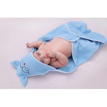 Imagem de Toalha Felpuda Infantil com Capuz Bordada de Bichinho 70x70cm Menina e