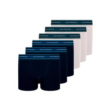 Imagem de Kit com 6 Cuecas Infantil Boxer Lupinho 141-003 - LUPO, Branco, G