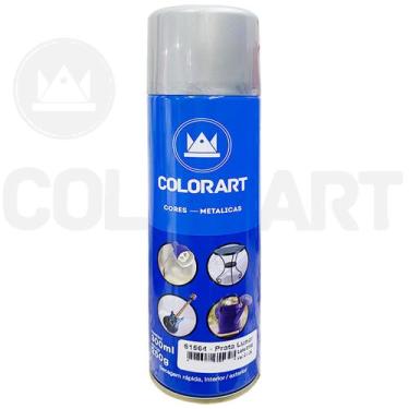 Imagem de Tinta Spray Efeito Metalico Para Metais Colorart 300ml Cores, Prata Lu