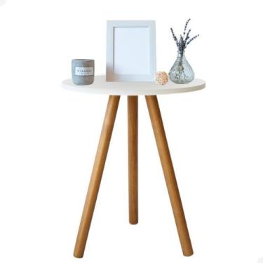 Imagem de Mesa de Canto Decoração Mesinha Lateral Retro Apoio Para Sofa Mdf - Be