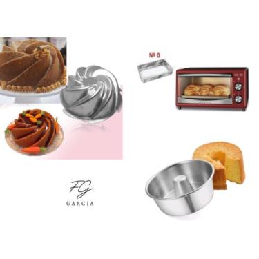 Imagem de Kit 1 Assadeira Retangular Para Forno Elétrico + 1 Forma Vulcão Decora