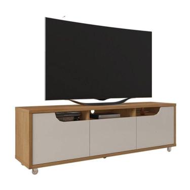 Imagem de Rack Jersey 160 Para Tv 60 Pol Sala 1 Gaveta E 2 Portas Cedro/off White Cedro/off White