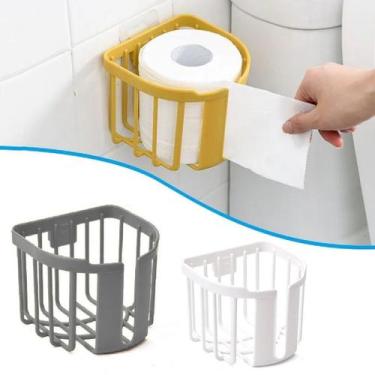 Imagem de 3 Suportes Para Papel Higiênico Organizador Banheiro Adesivo - Sutt