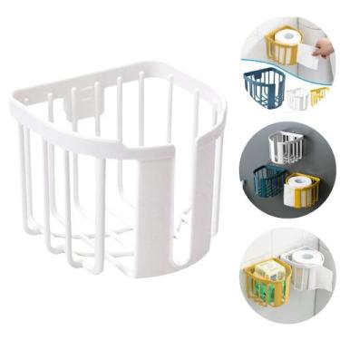 Imagem de Suporte Para Papel Higiênico Organizador Banheiro Adesivo - Sutt, Bran