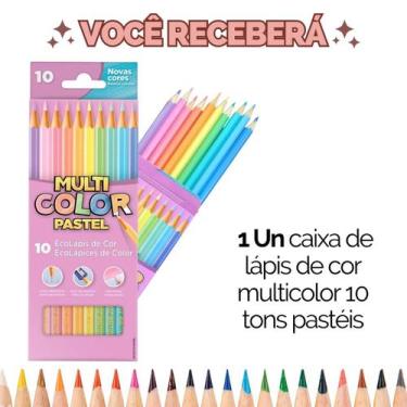 Imagem de Kit Lápis De Cor Escolar Coloridos Multicolor - Escolha Seu Kit - Lápi
