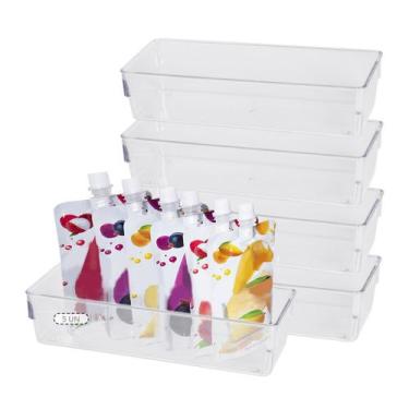 Imagem de KIt 5  Organizador Geladeira/cozinha Acrílico 23x8x5 - Plastutti