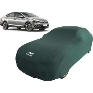 Imagem de Capa Automotiva Para Volkswagen Virtus Tecido Helanca Lycra - Mz, Verd
