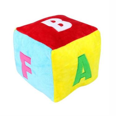 Imagem de Dado de pelúcia com chocalho colorido - Fizzy, L