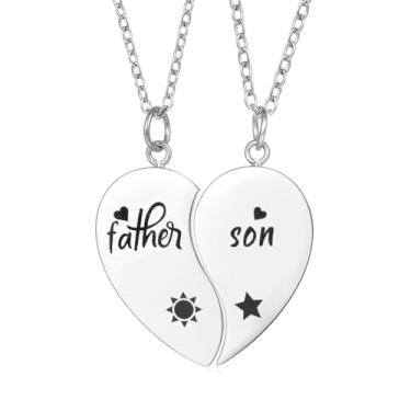 Imagem de Yonhon Conjunto de colar BFF para 2/3/4/5/6 de aço inoxidável para família e amizade, Aço inoxidável, Sem Pedra Preciosa