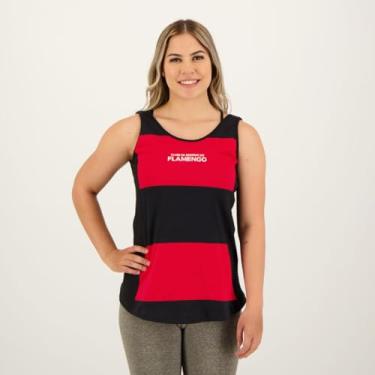 Imagem de Regata Flamengo Lab Feminina Preta e Vermelha