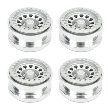 Imagem de 4 peças rodas de liga leve de 2,9 polegadas e 12 furos para carro 1 6 RC AXAIL SCX6, melhorando a estabilidade e o desempenho (Prata)