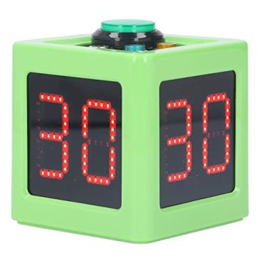 Imagem de Cube Timer, Cronômetro de Contagem Regressiva Digital de 4 Lados Com Manual do Usuário, Display de 1,4 Polegadas, para Cassinos Privados de Pôquer e Xadrez (Verde)