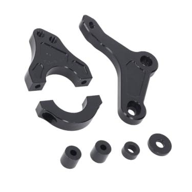 Imagem de Suporte Estabilizador de Direção de Motocicleta Em Liga de Alumínio Ajustável para XMAX300 - Instalação Leve e Fácil (Preto)