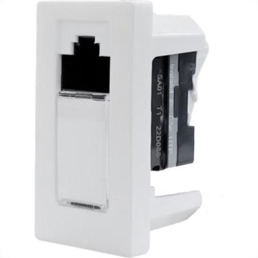 Imagem de Modulo Pial Plus+ 1 Tomada Rj45 - Branca 615045Bc - GL ELETRO