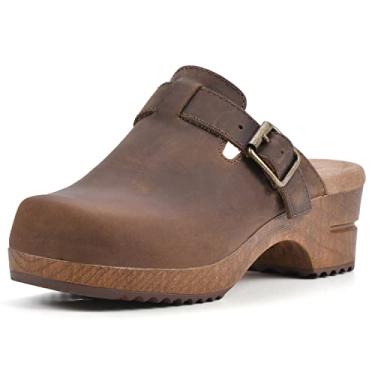 Imagem de WHITE MOUNTAIN Calçado Behold Leather Clog, Marrom/couro, 9