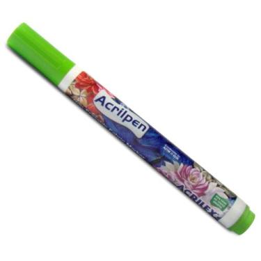 Imagem de Caneta Marcador Para Tecido Acrilpen Cor Verde Folha - Acrilex