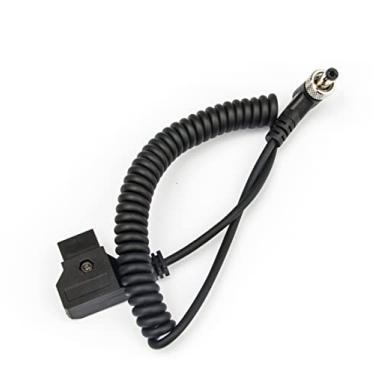 Imagem de Cabo de alimentação de monitor D-Tap para travamento DC 5.5 2,5/2,1 mm, cabo enrolado ângulo reto compatível com PIX-E7 PIX-E5 7 Atomos Sony, Hollyland Mars 400s