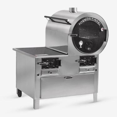 Imagem de Forno Acoplado Prime Inox Com Caixa Chapa Vitro Na Esq