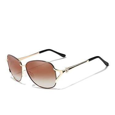Imagem de Óculos de Sol Feminino Elegante Kingseven Proteção UV400 Polarizados N