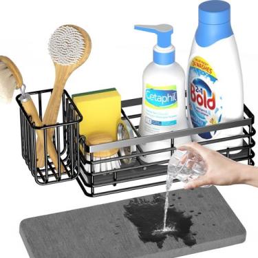 Imagem de Suporte para Esponja de Pia de Cozinha Yofidra - Aço Inoxidável
