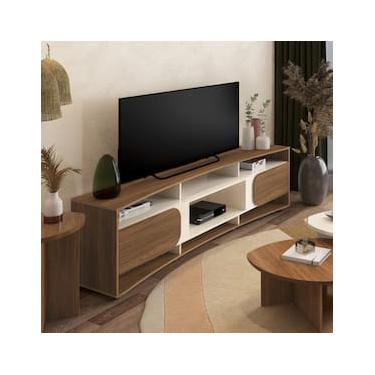 Imagem de Rack Artely Elegance com 2 Portas, 7 Nichos, 220cm de Largura, ideal para TVs de até 86’’