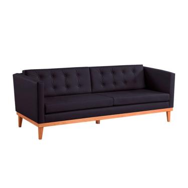 Imagem de Sofá 3 Lugares Expert Revestimento Sintético Preto