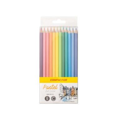 Imagem de Lápis De Cor Compactor Art Color Tons Pastel 12 Cores