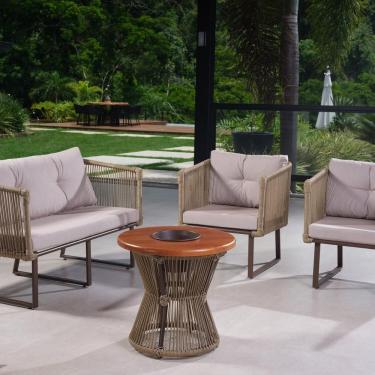 Imagem de Conjunto Sofá Amsterdã 1 e 2 Lugares com Mesa de Centro Recife