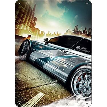Imagem de Kmiiliy Placa de metal para pôster Need for Speed Most Wanted Need for Speed 20 x 30 cm