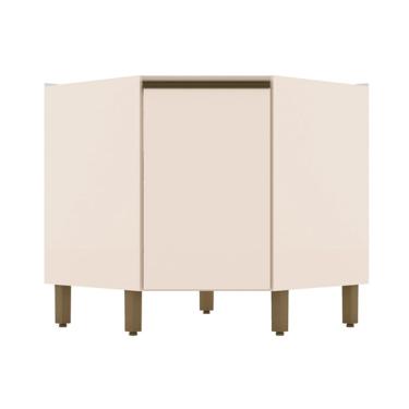 Imagem de Armário De Cozinha Para Canto Oblíquo 1 Porta Connect Off White C67 - Henn