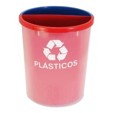 Imagem de Lixeira Mix 25 Litros Coleta Seletiva Com 2 Divisões Mix2 - JSN