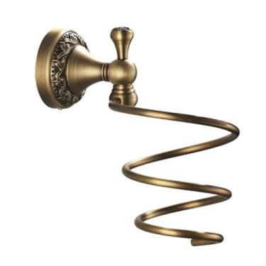 Imagem de Acessórios para banheiro Bronze antigo Prateleira para toalhas Suporte para papel higiênico Suporte para sabonete Toalheiro Suporte para secador de cabelo Bronze antigo