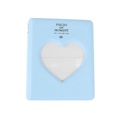 Imagem de Álbum Fotos Para Instax Mini 9 11 Coração - 64 Fotos - Azul - Markotec