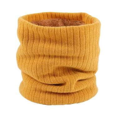 Imagem de Cachecol Forrado De Lã Térmica Unissex De Inverno À Prova De Vento Aqu
