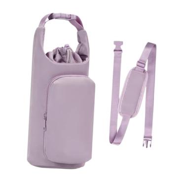 Imagem de Vaveren Manga de garrafa de água de garrafa de água de garrafinha de água Fácil de usar o porta -copos bolsa tampa de xícara de xícara para camping de mochila, Roxo