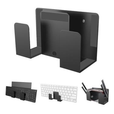 Imagem de Suporte de parede para laptop, suporte de parede de PC com adesivo e parafuso, suporte versátil para TV Box Router E-Reader, Macbooks, superfície, teclados, interruptor, tablets e mais - Design de