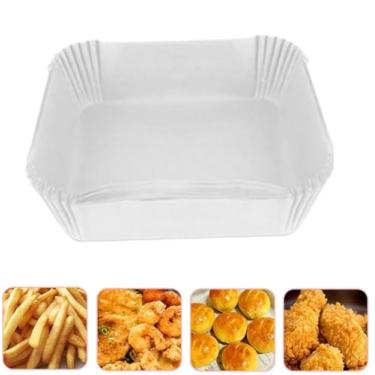 Imagem de Forma Quadrada Com 50 Folhas Descartáveis 20cm Para Air Fryer
