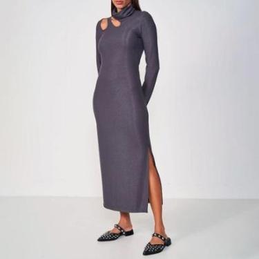 Imagem de Vestido Super Mid Colcci Canelada Detail Feminino-Feminino