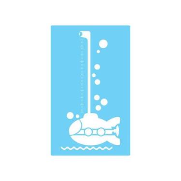 Imagem de Stencil De Parede Tamako Submarino Medidas 55X90Cm - Ref 508 - Stencil