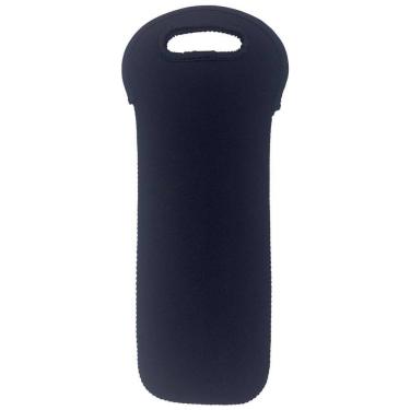 Imagem de Bolsa Térmica para Garrafa de Vinho em Neoprene, Transporte Seguro e Estiloso para Vinhos, Cervejas e Água, Preta,Bituinra